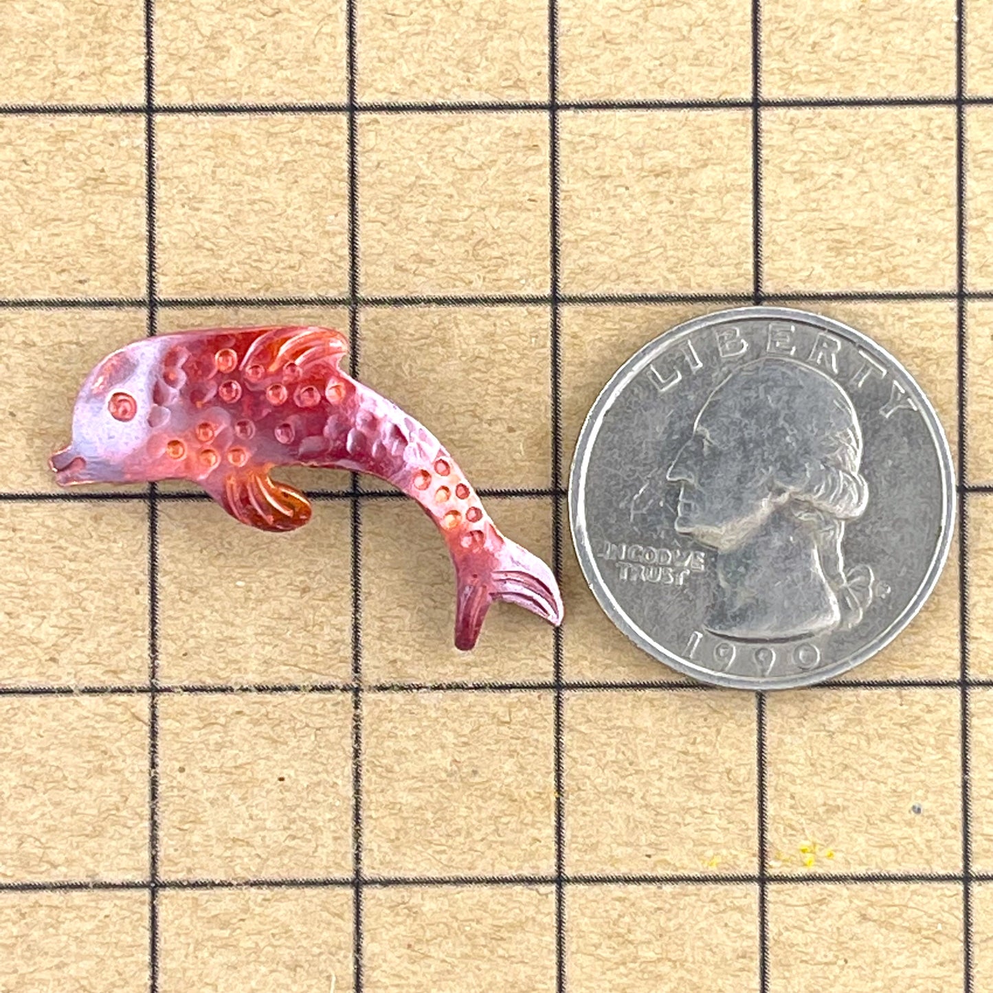 Little Copper Dolphin Swimming to the Right