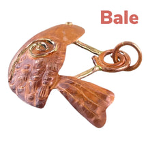 Handmade Copper Songbird Pendant with Brass Accents