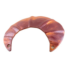 Small Ribbed and Drilled Crescent Shaped Pendant/Component