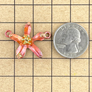 Copper Flower Link for Bracelets, Earrings & Necklaces