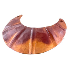 Small Ribbed and Drilled Crescent Shaped Pendant/Component