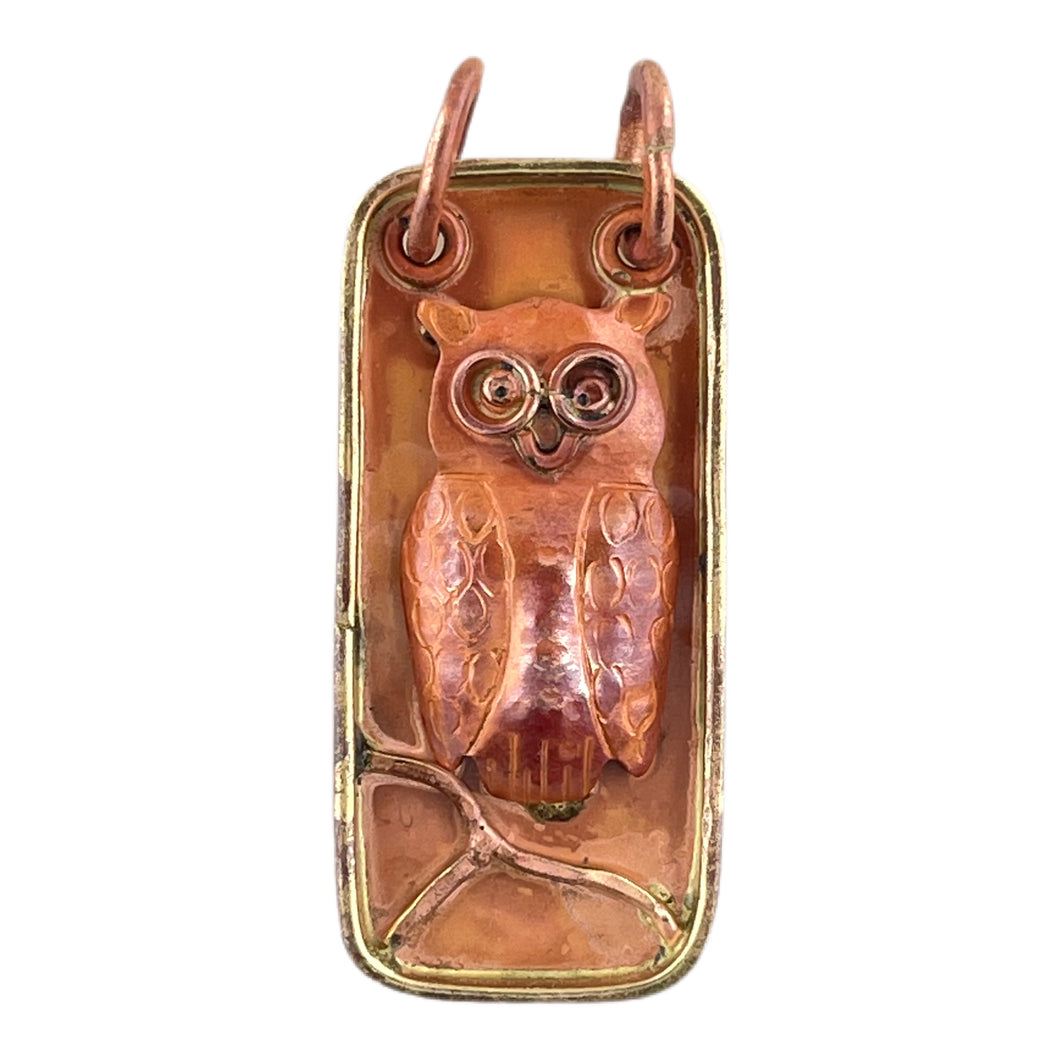 Owl on a Branch Pendant