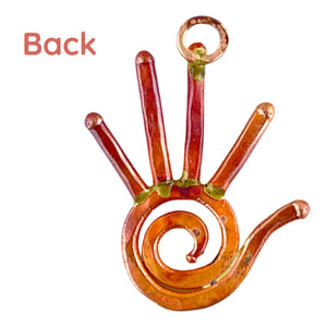 Small Right Hand with Spiral Charm