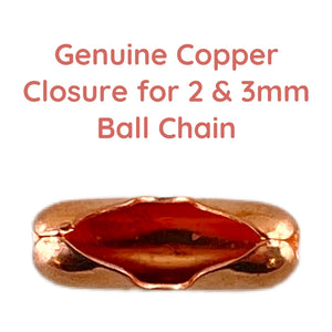 2mm-3mm Copper Ball Chain Connector