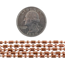 2mm Genuine Copper Bar Ball Chain *Per Foot