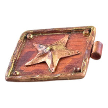 Mixed Metal Star on a Plaque Pendant