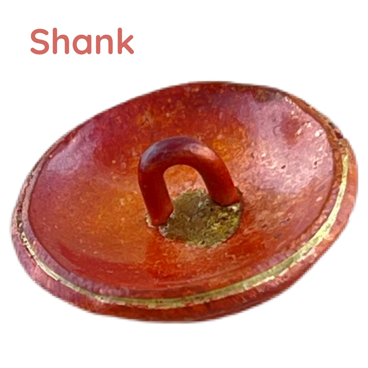 Domed Copper Spiral Button with Shank