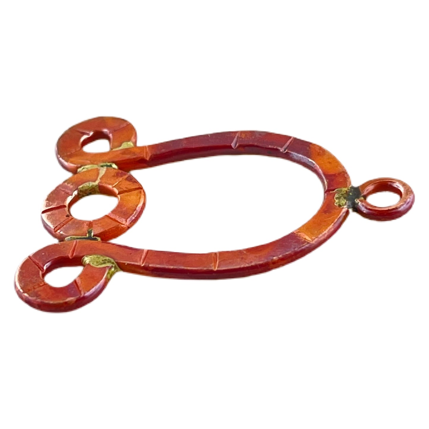 Horseshoe Copper Connector with Three Loops