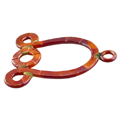 Horseshoe Copper Connector with Three Loops
