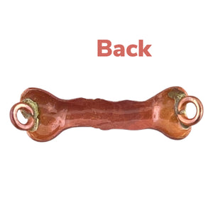 Small Copper Bone Link • Flame Patina