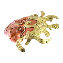 Curly-Haired Copper Girl Pendant with Earrings