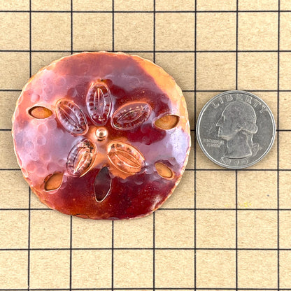 Copper Sand Dollar Pendant for Ocean Jewelry