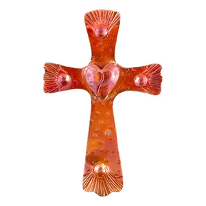 Big Cross with Heart Pendant