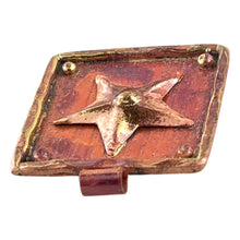 Mixed Metal Star on a Plaque Pendant