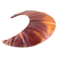 Small Ribbed and Drilled Crescent Shaped Pendant/Component