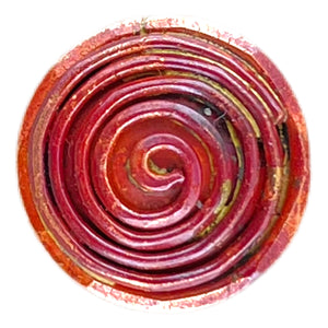 Domed Copper Spiral Button with Shank