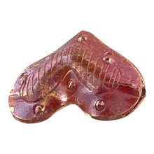 Medium Puffy Heart with Border of Bumps/Lines in Middle-String Side to Side