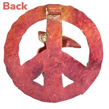 Boho Copper Peace Pendant with Dove & Flowers