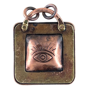 Antiqued Evil Eye Pendant