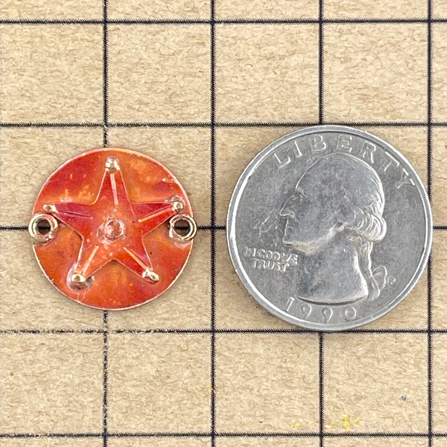Copper Star Link with Brass Accents