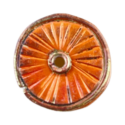 Copper End Cap with Brass Accents for Kumihimo & Multi-Strand Jewelry