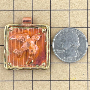 Dove on a Plaque Pendant