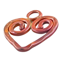 Large Pounded Wire Heart Charm