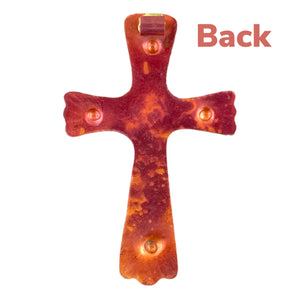 Heart Cross Pendant – Flame-Fired Copper by Patricia Healey