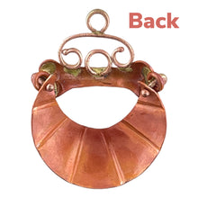 Crescent Dog Bone Component • Copper and Brass with Flame Patina