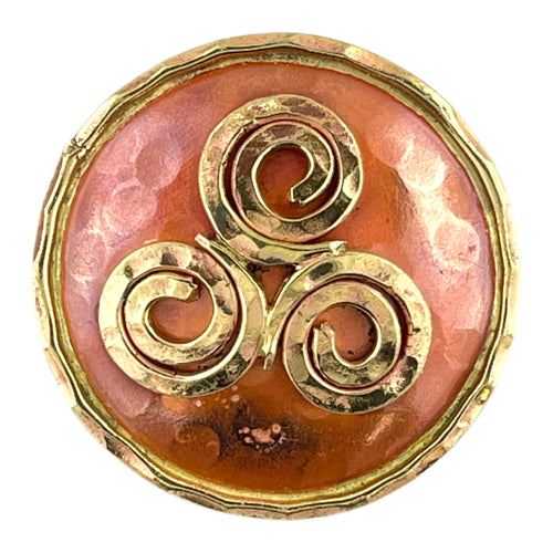 Copper Triskelion Symbol Pendant