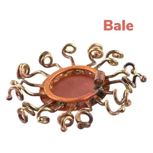 Copper Sunburst Pendant with Brass Ray Accents