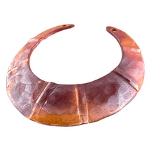 Large Ribbed and Drilled Crescent Shaped Pendant/Component