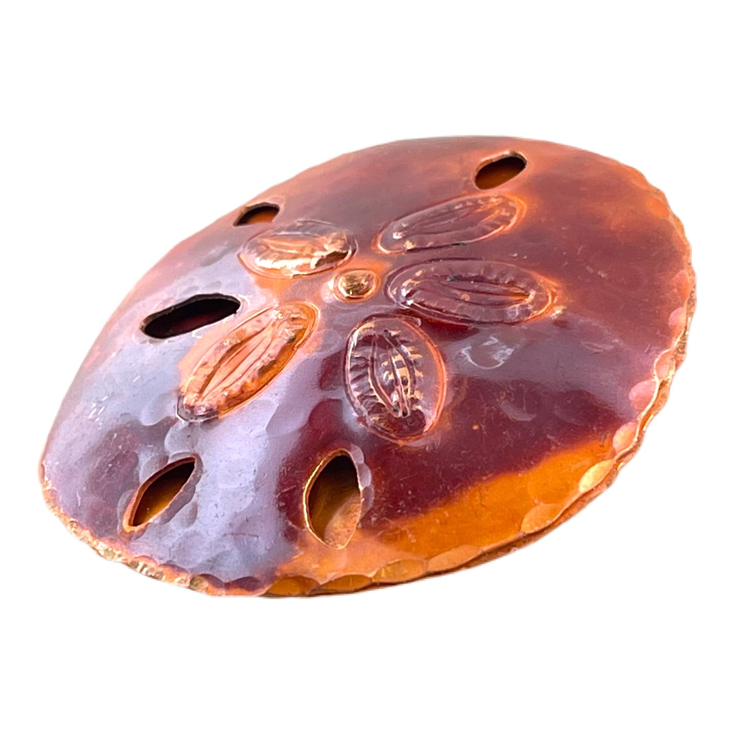 Copper Sand Dollar Pendant for Ocean Jewelry
