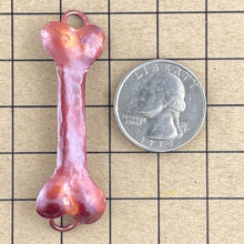 Large Copper Bone Link • Flame-Torched Finish