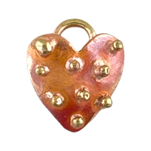Heart Charm with "Golden" Bumps