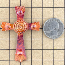 Big Copper Cross with Spiral Pendant