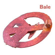 Boho Copper Peace Pendant with Dove & Flowers