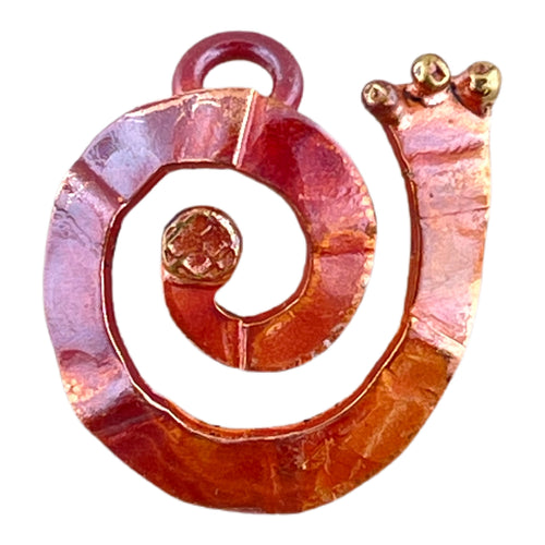 Small Spiral Charm Facing Right