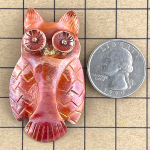 Big Copper Owl Pendant with Wide Eyes – Patricia Healey