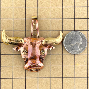Copper Bull Pendant