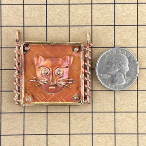 Cat Face in a "Picture" Frame Pendant