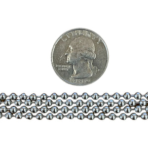3.2mm Stainless Steel Round Ball Chain (*Priced Per Foot)
