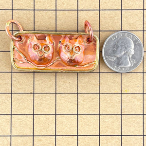 Two Owls on a Branch Pendant