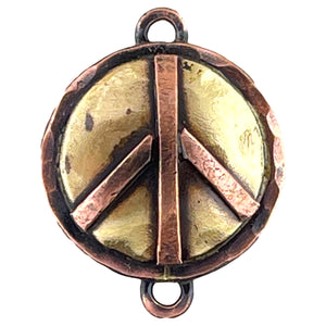 Antiqued Peace Sign Link