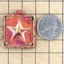 Mixed Metal Star on a Plaque Pendant