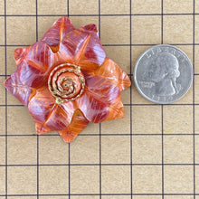 Three-Layer Copper Flower Pendant with Brass Spiral
