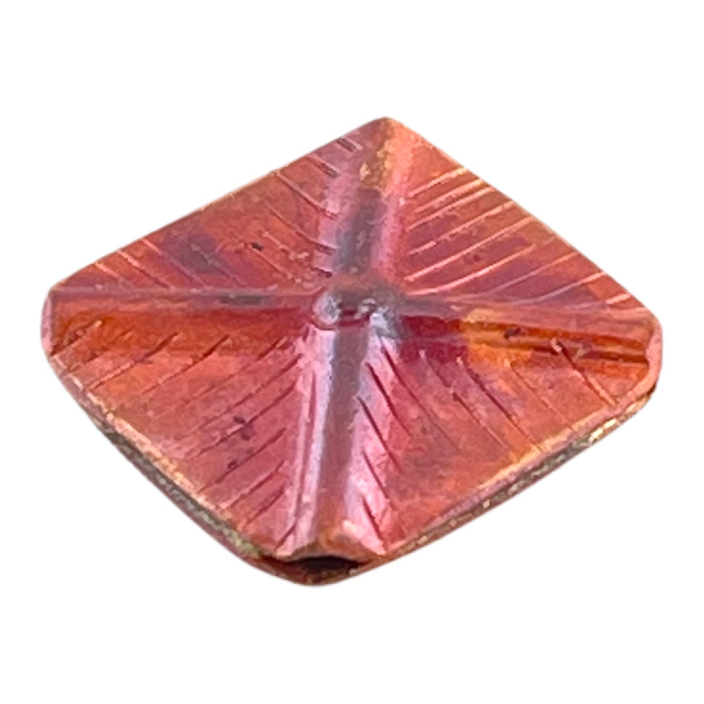 Double-Canal Square Copper Bead