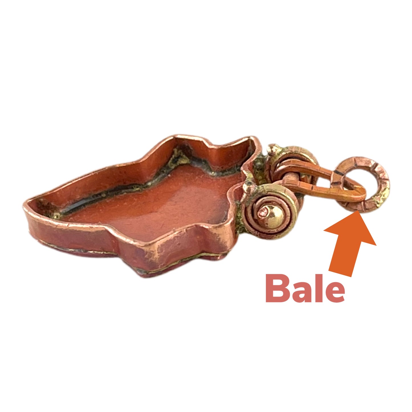 Copper Maple Leaf Bezel Pendant