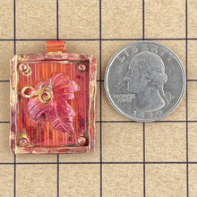 Copper Maple Leaf on a Plaque Pendant