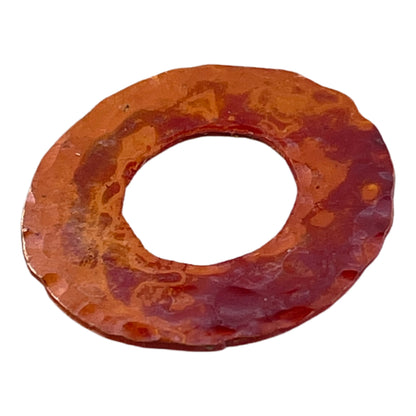 Small Copper Hammered Ring for Jewelry Making